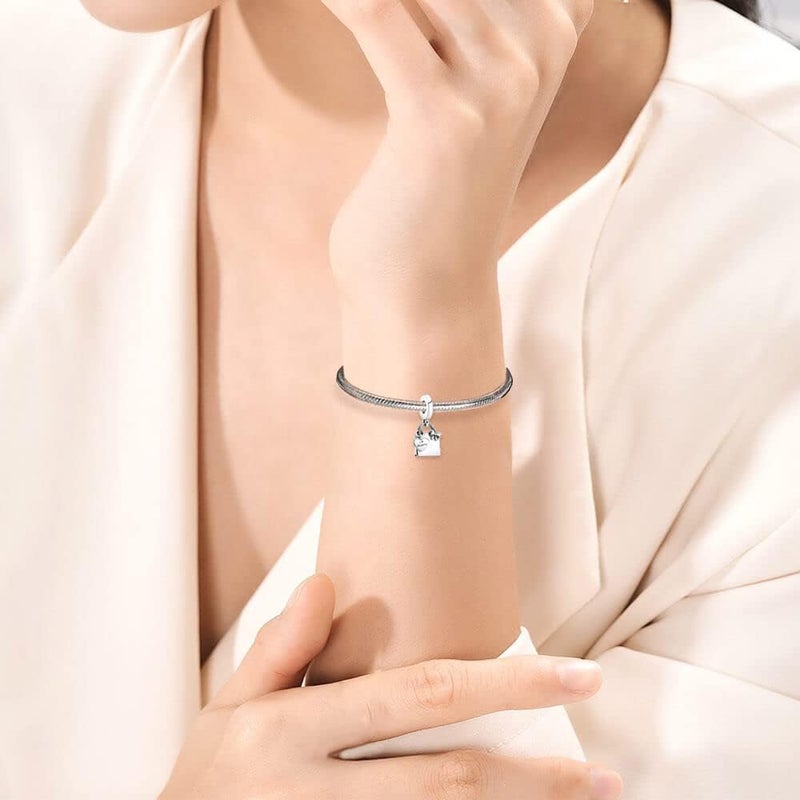 DATOUQI Queen Happy Birthday Hot Air Balloon Family Puppy Charm 925 Sterling Silver Charms for Bracelets and Necklaces Mother's Day Charms for Women - Image 2